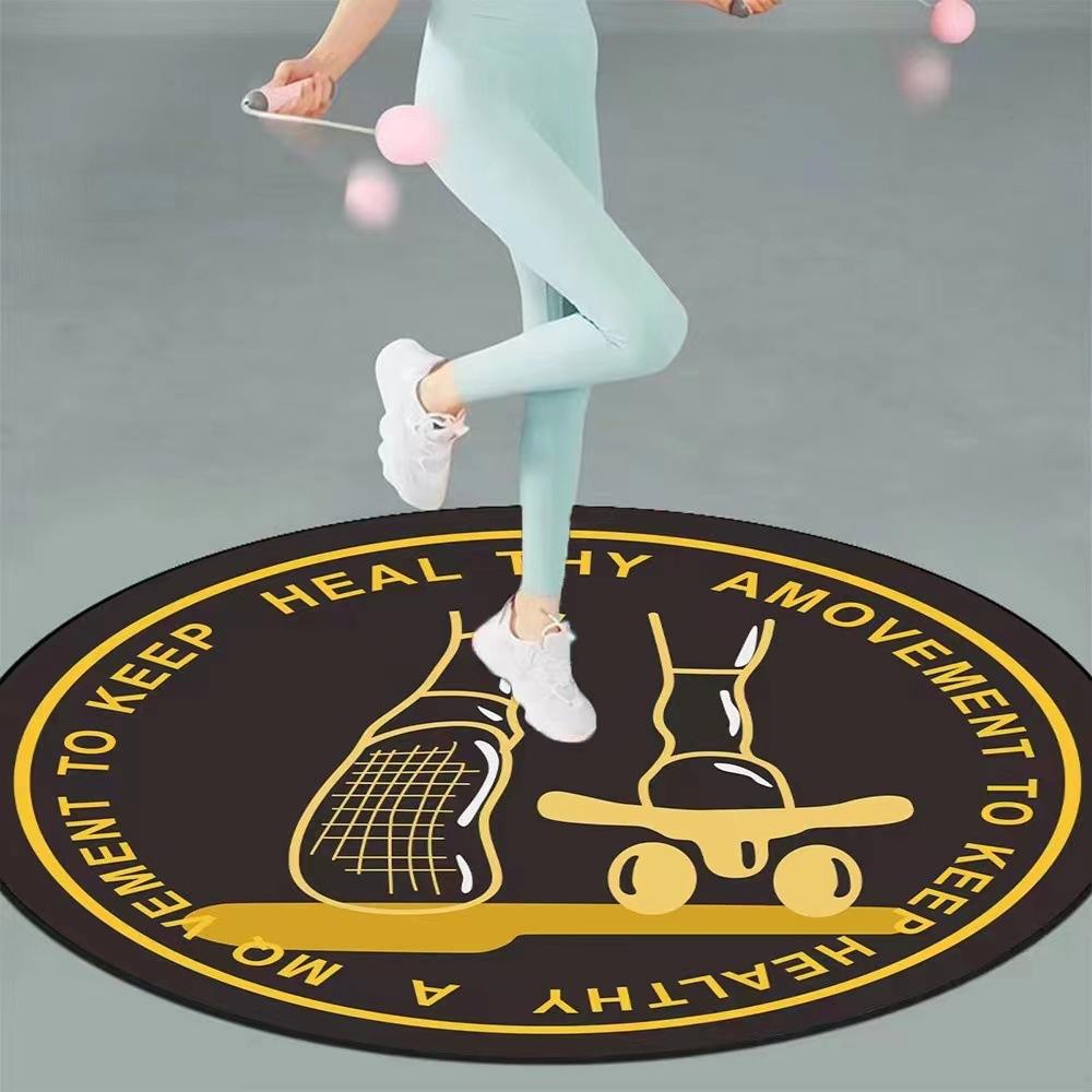 Circular Jumping Rope Floor Mat Jumping Exercise Carpet Indoor Fitness Yoga Mat Thickened Non-slip Cushioning Sports Jumping Rope Mat
