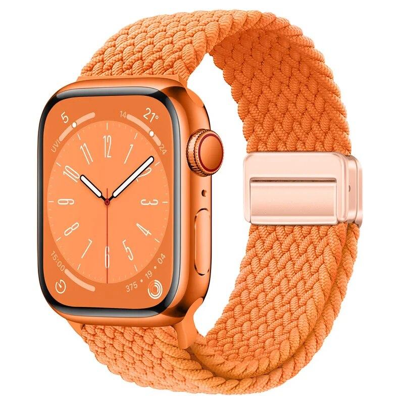 Nylon Strap For Apple Watch 44mm 45mm 49mm 42mm 38mm 40mm 41mm Watchband Bracelet for iWatch Series Ultra 9 8 7 6 5 4 SE 3 Band