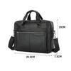 Men's Genuine Leather 15" Laptop Briefcase & Crossbody Shoulder Bag