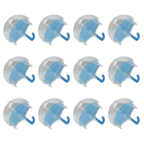 12Pcs Mini Umbrella Candy Box Portable Transparent Treat Holder Case Small Colorful Umbrella