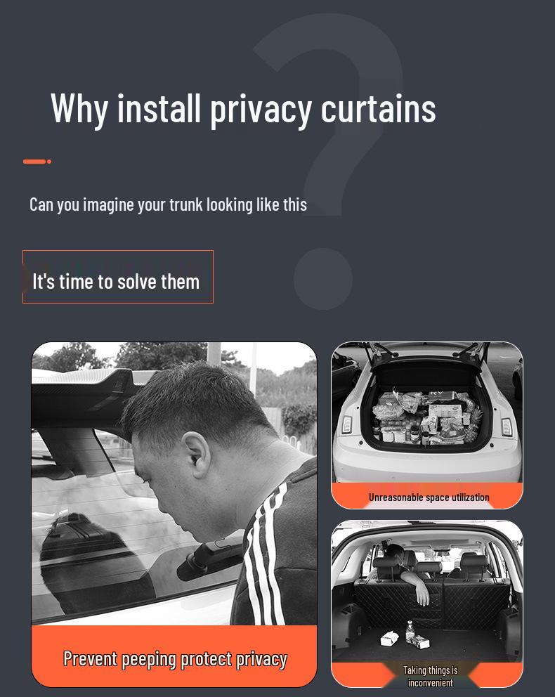 Venucia T70 Trunk Cover Tailgate Partition Sunshade Interior Accessory