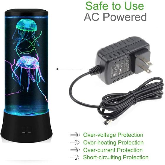 EDIER Jellyfish Lamp, LED Fantasy Jelly Fish Light, 7 Color Setting Jellyfish Tank Table Lamp Decorations for Home Office Decor Great Gifts for Kids