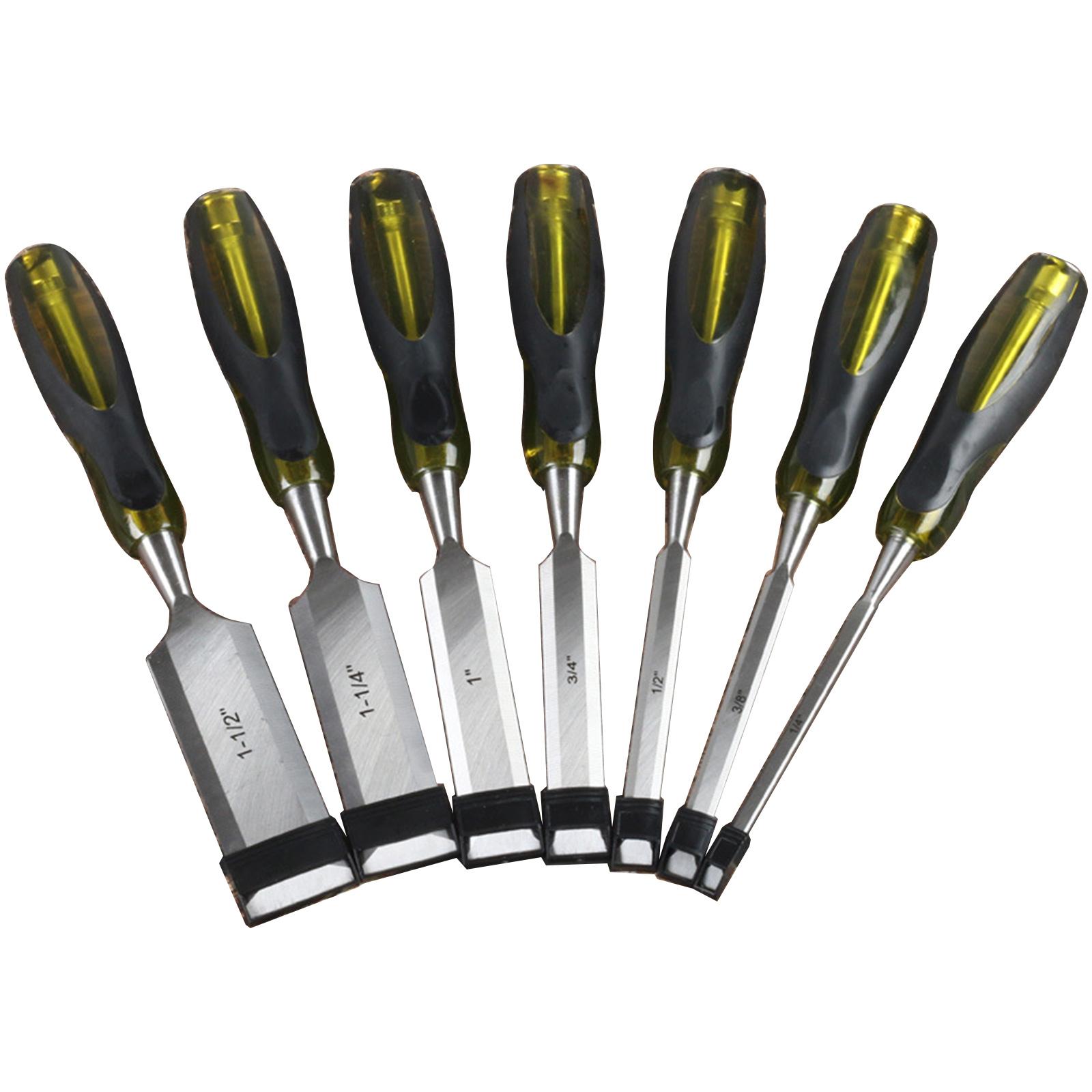 

7 шт., набор долот для резьбы по дереву, деревообрабатывающие стамески для резьбы по дереву, гравер, долбежка, плотник 6/10/12/19/25/32/38 мм