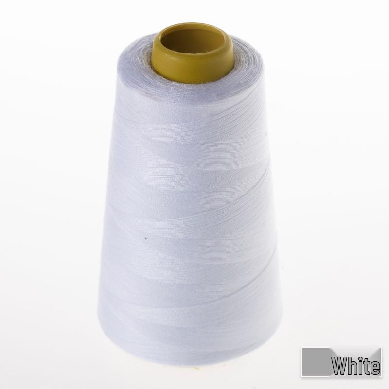Large Spool Sewing Machine Thread - 8000 Yards, White & Black, 402 Pagoda, Fine for Clothes & Overlock Sewing
