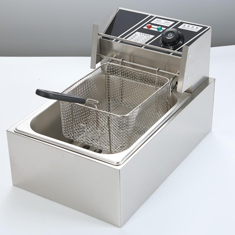 Desktop Stainless Steel Electric Deep Fryer Large Capacity French Fry Machine Multi Functional Kitchen Heating Cooker