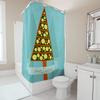 Tu Bathroom Curtain Christmas Pattern Festive Holiday Decor Shower Curtain Modern Abstract Art Home Textile Waterproof Fabric