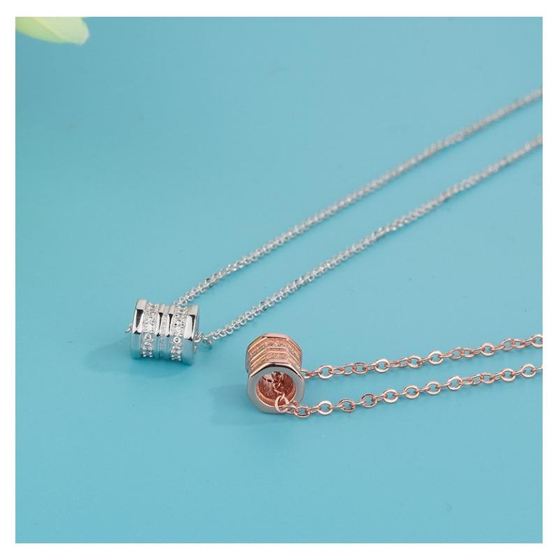 Women Fashion Rhinestone Small Waist Zircon Pendant Clavicle Necklace