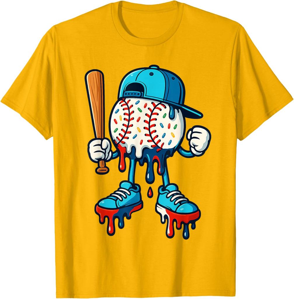 Süßes Baseball Lifestyle 101 Bekleidung Baseball Drip Unisex T-Shirt 3