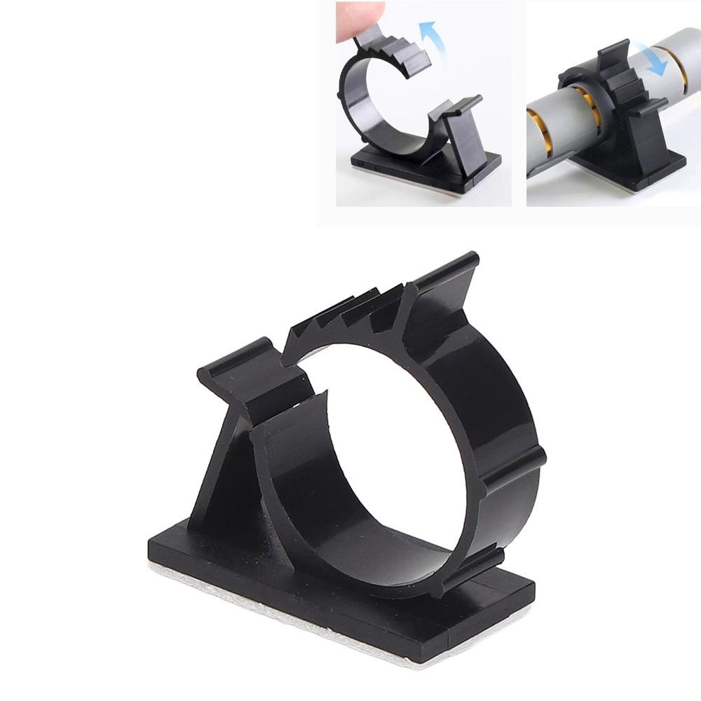 50pcs Adjustable Cable Clips Self Adhesive Cord Organizer Wire Management Clamps Home Office