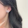 Purple Enamel Butterfly Stud Earrings for Women Cute Small Animal Lovely Sweet Female Ear Decoration Fashion Jewelry
