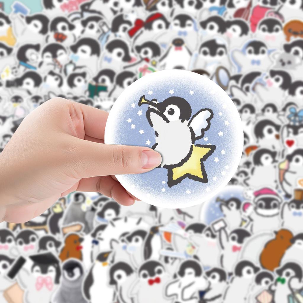 100 Watercolor Penguin Graffiti Stickers Mobile Phone Computer Water Cup Decoration Stickers Waterproof Creative Children Cartoon Stickers