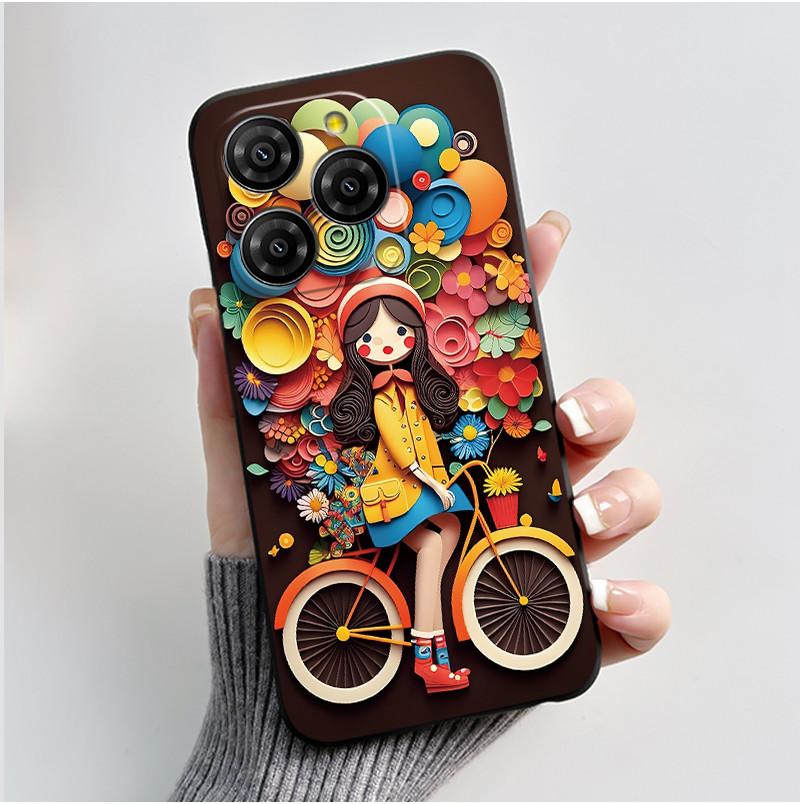 For Blackview Shark 9 5G Case Cute Funny Love Heart Rabbit Soft Silicone Protective Back Cover For Black View Shark 9 Phone Case