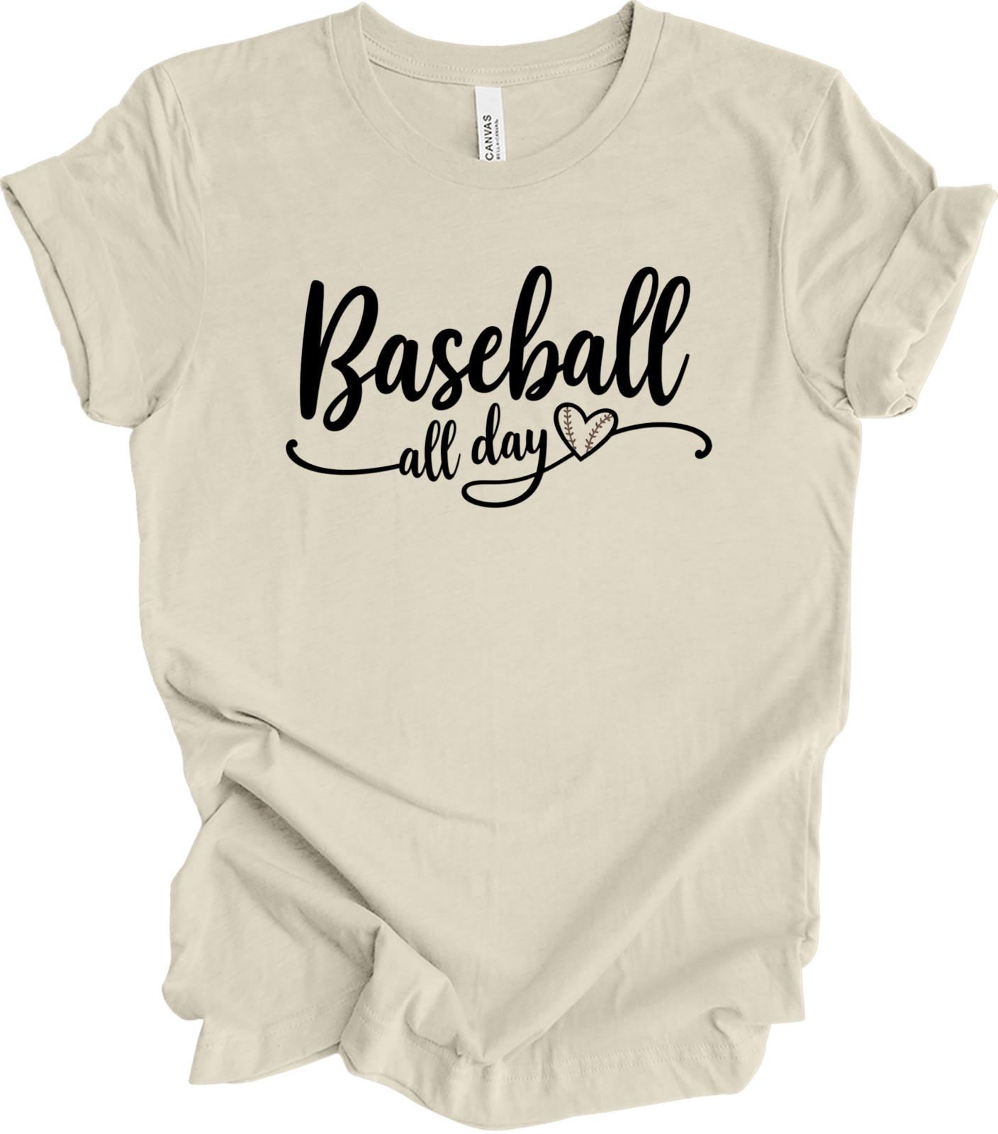 Baseball All Day Tank Game Day Baseball Mom Life Cute Sports Gift T-shirt S