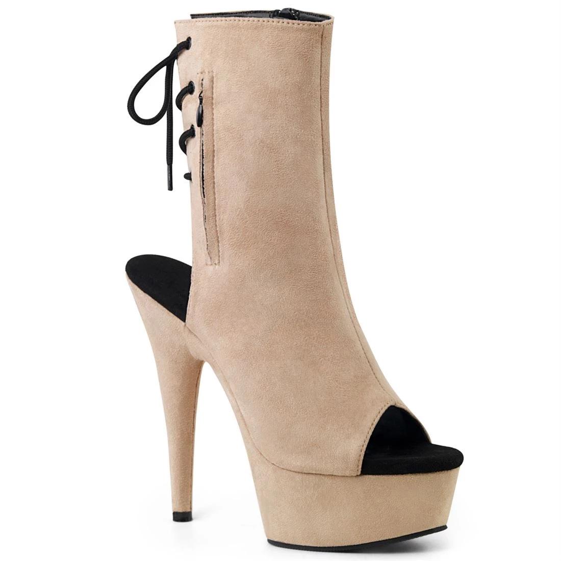 

Sexy Women Pole Dance Shoes Pumps Party Club Platform High-heeled 15cm Shoes Summer Sandals Shoes 46 абрикосовий