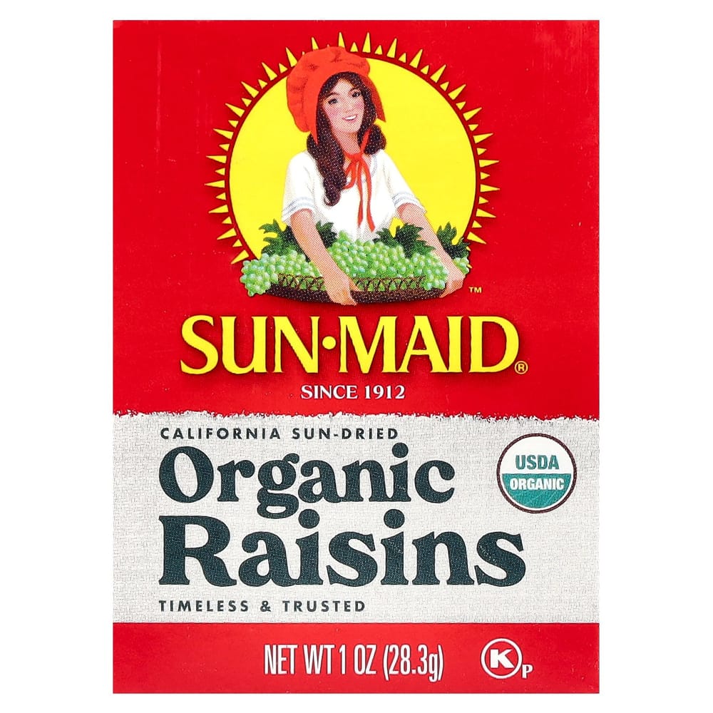 iHerb California Sun-Dried Raisins, 6-Count Box, 28.3g (1oz) Each