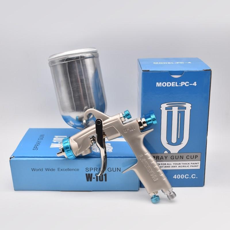 1.0/1.3/1.5/1.8mm W101 400CC Large Capacity High Pressure Spray Gun High Quality Plastic Pot Spraying Equipment