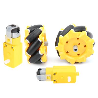 Mecanumhjul for TT-girmotor Smart robotbil Deler Tilbehør DIY Leketøykomponenter 80mm