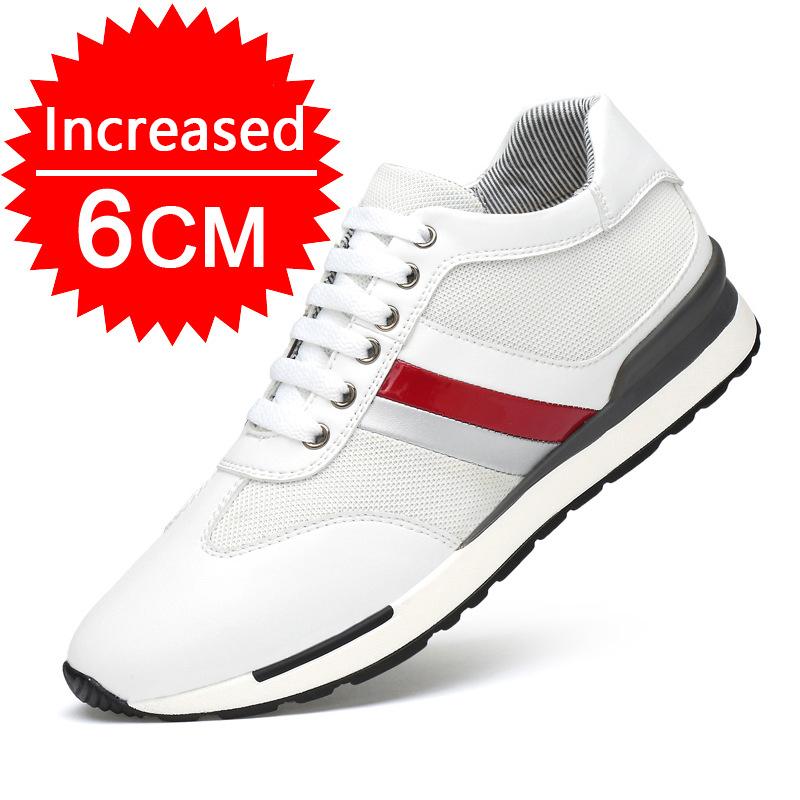 Men Fashion Height Increasing Shoes Casual Insole 4/6/8CM Increasing Invisible Inner Height Outdoor Running Casual Sports Shoes