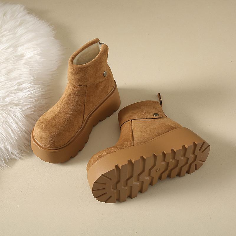 TUINANLE Newest Women Winter Snow Boots Slip on Short Boots Comfort Ankle Boots Faux Fur Lining Plush Boots