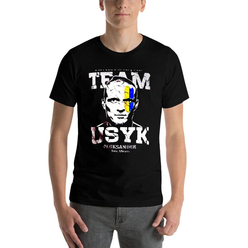 Usyk T-Shirt T Shirts Cotton 100% T Shirt Man Cotton Funny T Shirts Cotton T-Shirt
