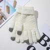 Stylish Pineapple Pattern Touch Screen Gloves – Warm, Reversible Stitch for Autumn and Winter