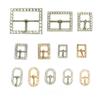 New Multi Size Gold and Silver Double Color Metal Zinc Alloy Water Diamond Rectangular Buckle Luggage Adjustable Buckle with Sun