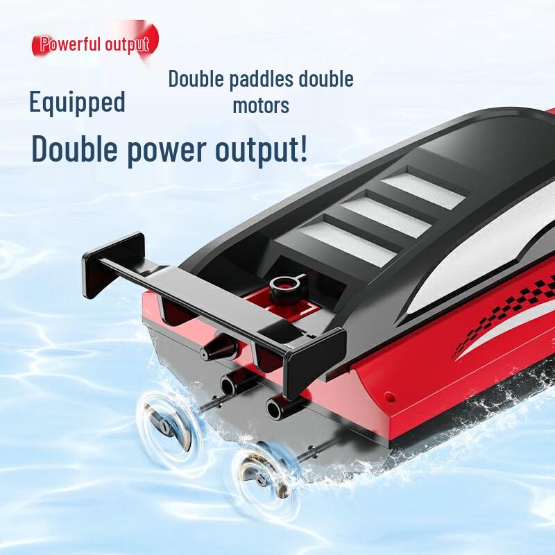 Rechargeable 2.4G Electric Remote Control Speedboat Toy with Dual Propeller - High-Speed Bestseller