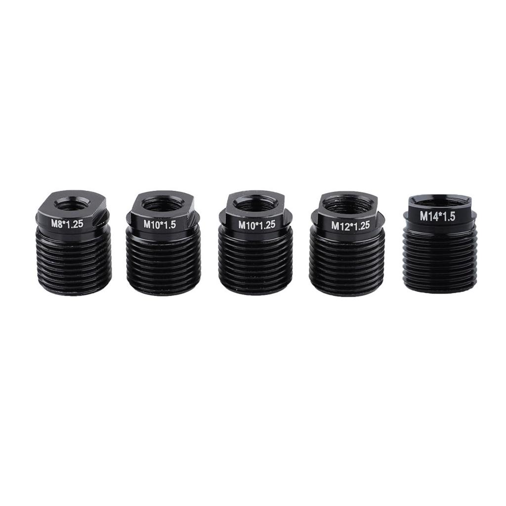 SaveSooo Shift Knob Conversion Adapter, Pack of 5 (M8*1.25/M10*1.25/M10*1.5/M10*1.5/M12*1.25/M14*1.5) Shift Knob Adapter, Aluminum Alloy,