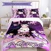 3pcs Custom Name Demon Slayer Nezuko Bedding Set Duvet Cover Closure Includes 1 Duvet Cover & 2 Pillowcases for All Seasons Bedroom Decor