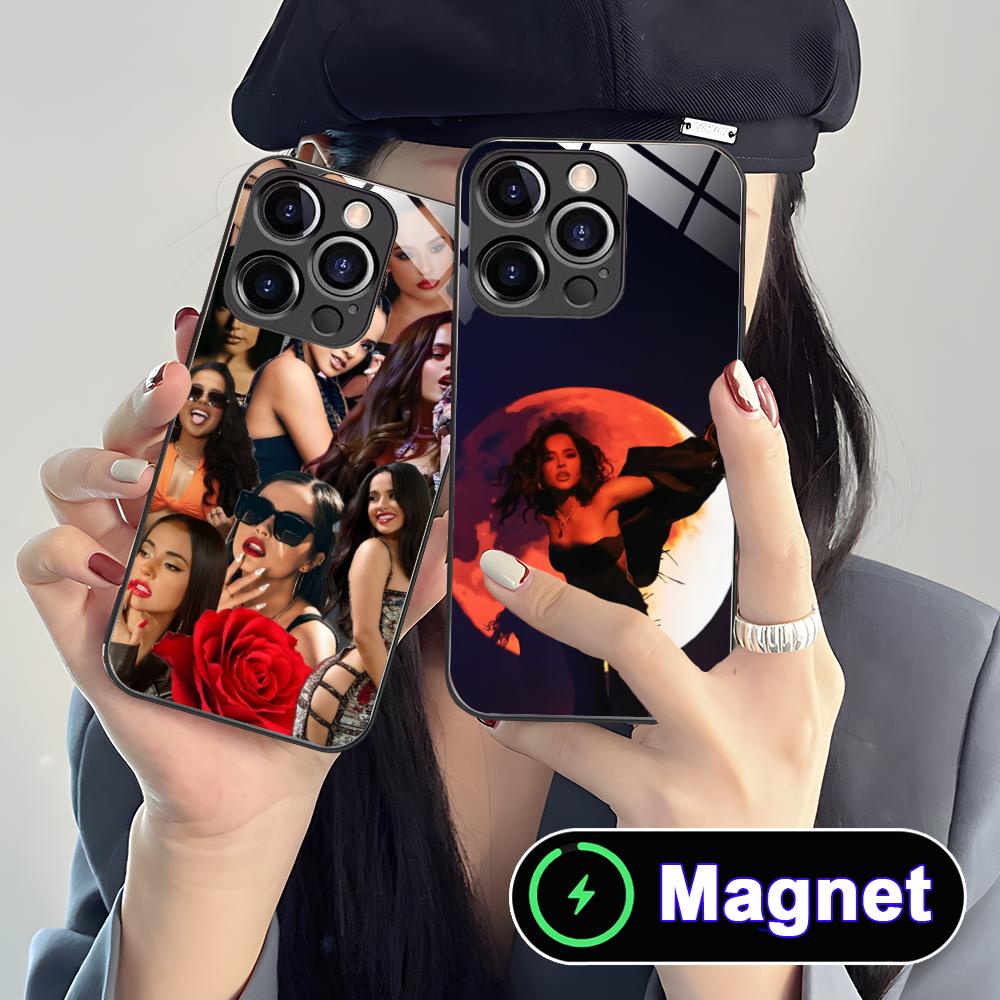 Fashion Becky G Glass MagSafe Mobile Phone Case for iPhone 17 16 15 14 13 12 11 Air Pro Max Plus Mini Colorful Cover