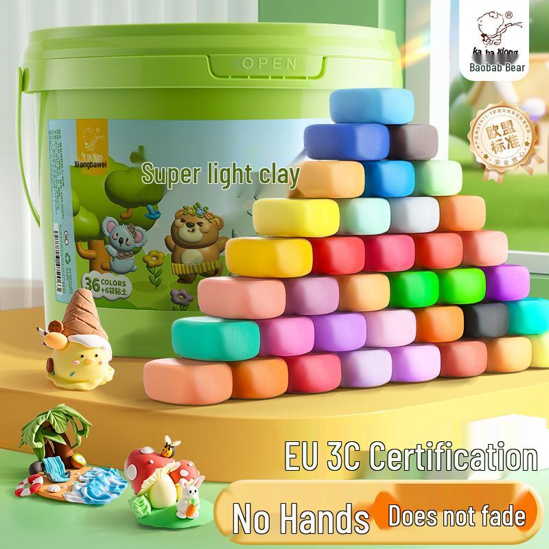 Kaba Bear Ultra-Light Children's Clay Set with Tools - Clay for Kindergarten DIY Projects.
