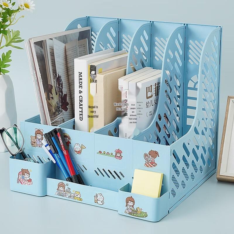 JINGRUIXIANG Desktop File Organizer with Pen Holder