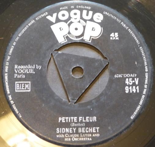 

7inch Record SIDNEY BECHET CLAUDE LUTER ET SON Petite Fleur 45V9141 Vogue Pop 1959 UK Jazz Used