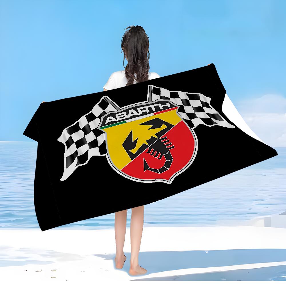 Abarth Auto Logo Strandtuch Cartoon Niedlich Sommer Kinder Großes Bade Pool Strandtuch Mikrofaser Saugfähig für Schwimmen Reisen