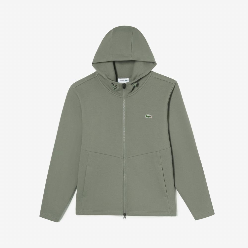 

LACOSTE Mens Technical Zipup Hooded Jumper Moss Green