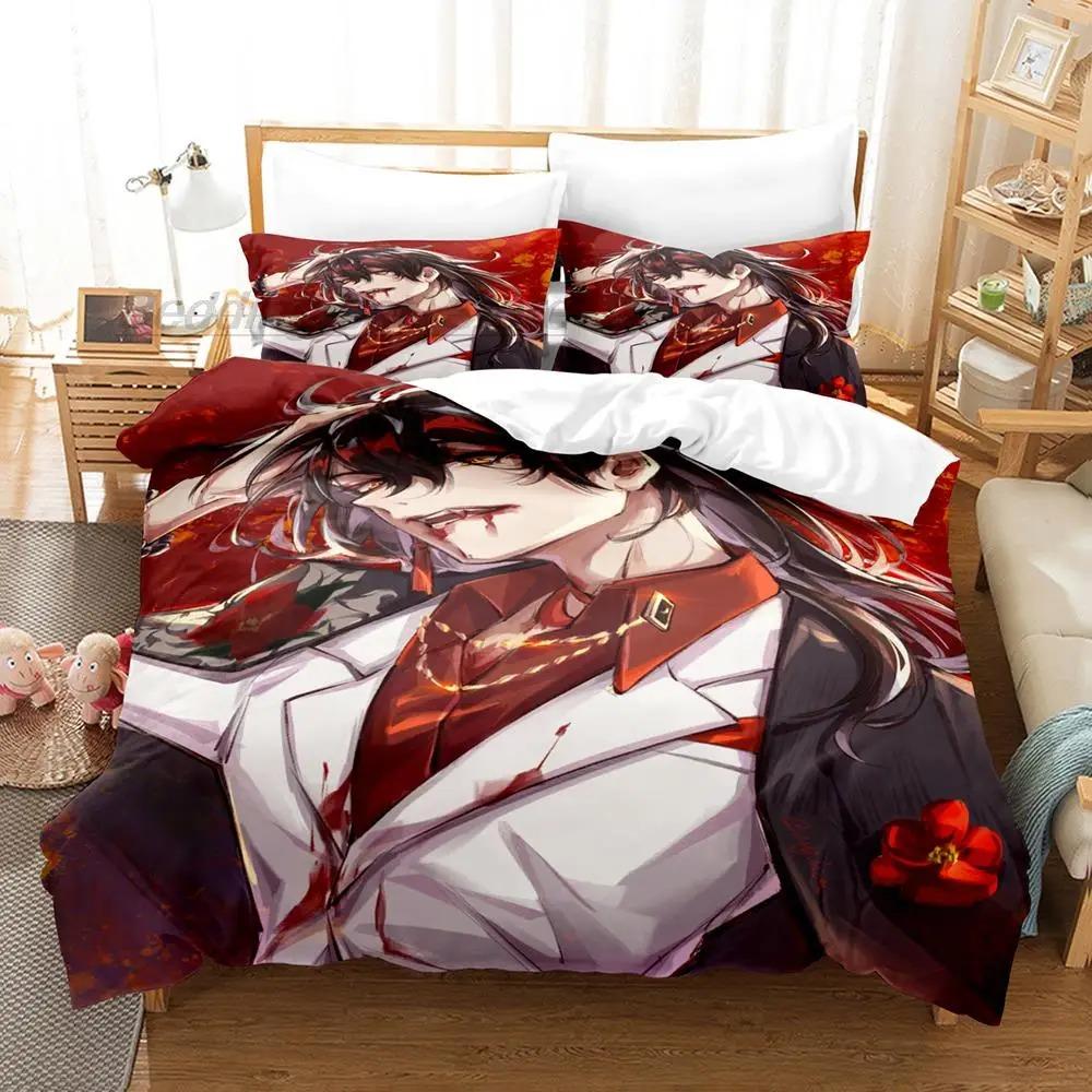 Hololive Vox Akuma Bedding Set Single Twin Full Queen King Size Bed Set Aldult Kid Bedroom Duvetcover Couette Imprimée Enfants