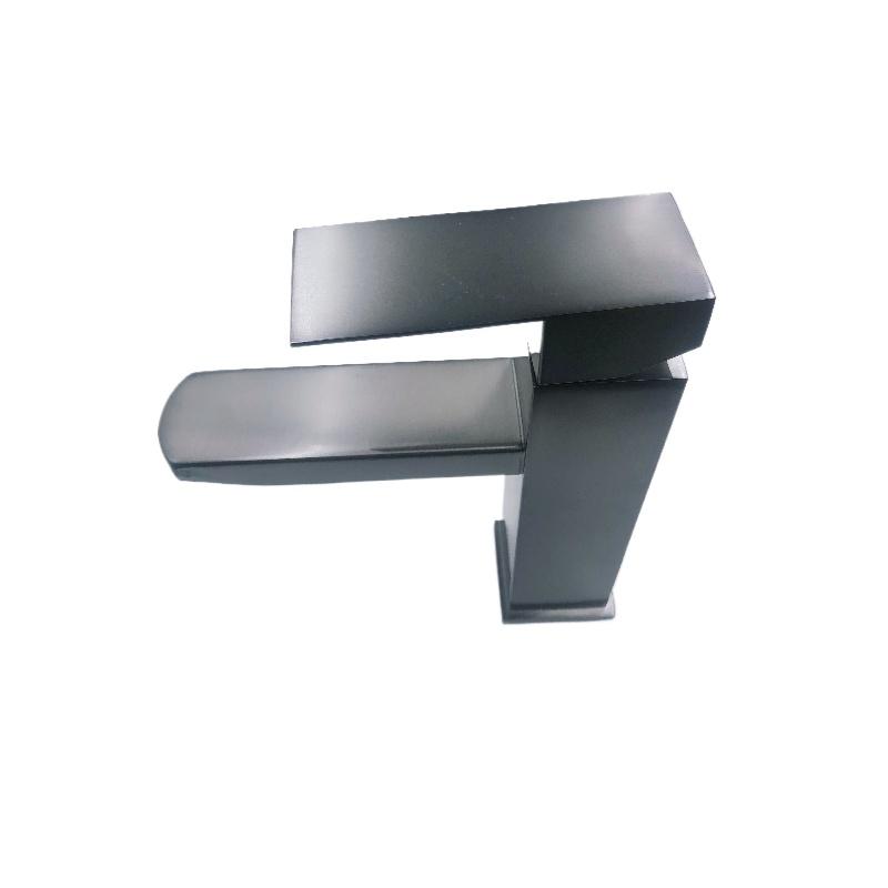 Gray Stainless Steel Faucet Washbasin Household Hot and Cold Water Bathroom Countertop Basin