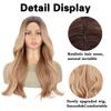 XINRAN Synthetic Wavy Wig With Bangs Extension Long Wig Heat Resistant Wigs For Women Daily Party Use