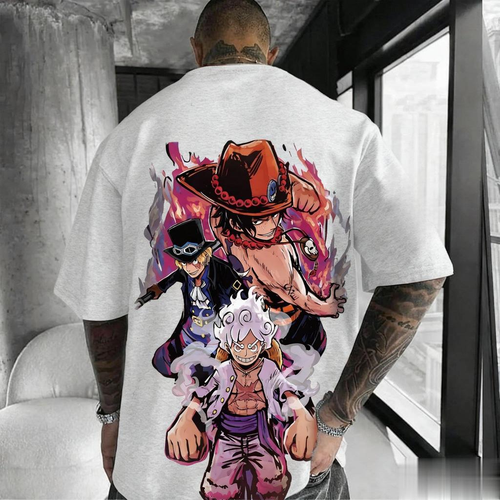 Oversized Streetwear One Piece Luffy Graphic Tshirt Men Women Short Sleeve Tee Top New Summer Casual Anime Print Y2k Clothes