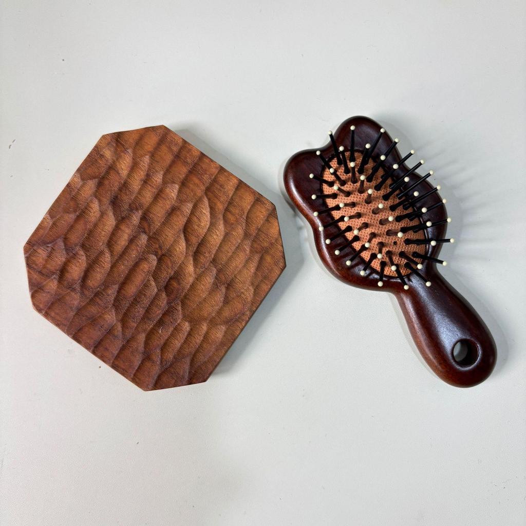 Anti-static Airbag Massage Comb for Women - Portable Wooden Curling & Styling Brush