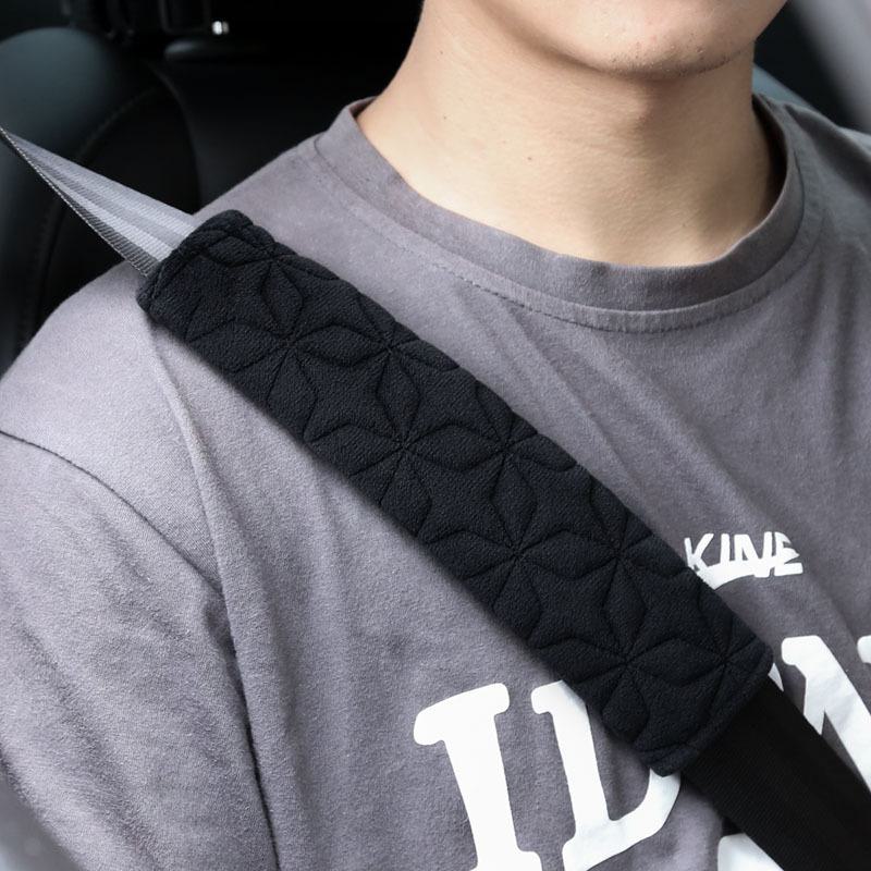 Plush Shoulder Guard for Car Seat Belts - Extended Length, Solid Color Velvet - Child Safety Strap Cover