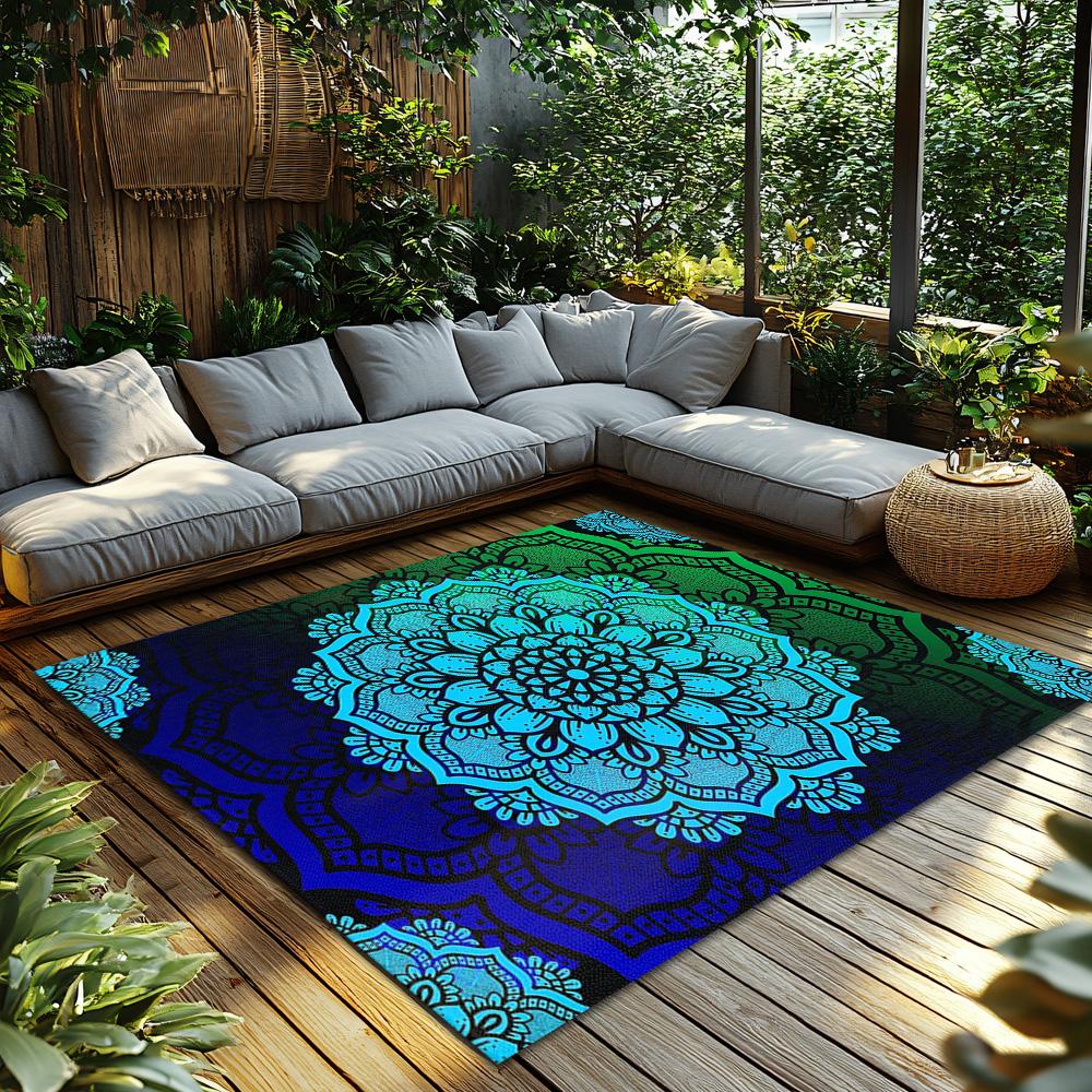 Boho Rug Indoor Outdoor Washable Area Rug Non Slip Carpet Living Room Decor Farmhouse Entryway Mat Modern Patterned Floor Coveri