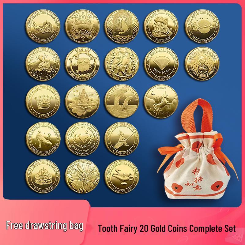 Tooth Fairy Keepsake: Gold Coin Storage Box for Children's Lost Teeth