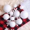 6Pcs 4/6/8CM White Christmas Balls Deaoration Hanging Xmas Tree Ornaments Pendants for Home 2026 New Year Navidad Party Decor