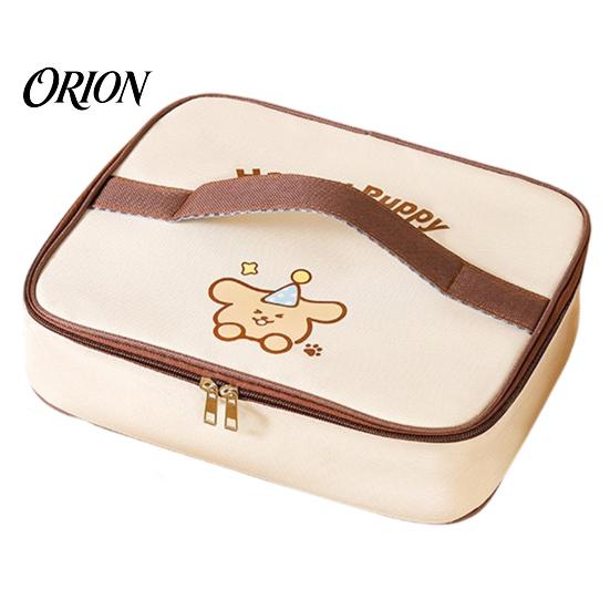 Insulated Lunch Bag for School Square Flat Bag, Thickened Aluminum Foil Lining Box, Organizer Durable Oxford Cartoon Print Food Container And Work