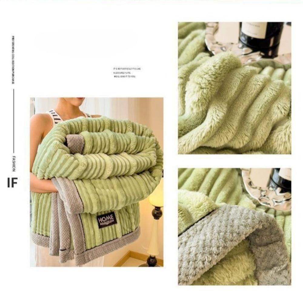 Striped Warm Blankets Soft Sofa Blankets High Quality Quilt  Autumn Winter