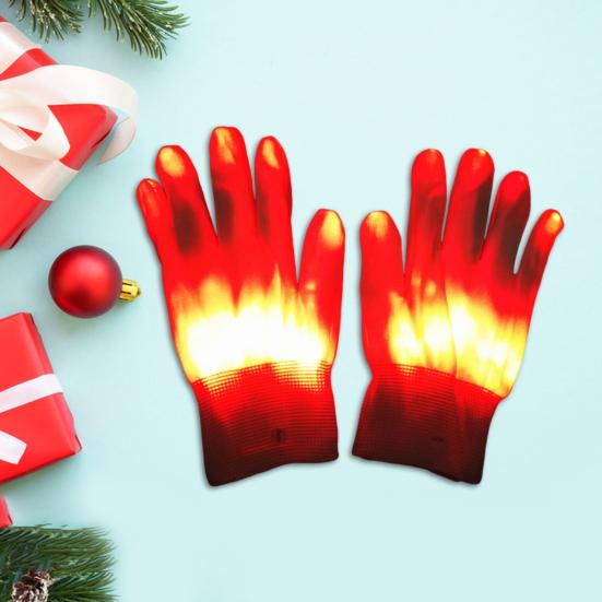 1 pár LED klubových rukavic Nastavitelné režimy blikání Protiskluzové Knoflíkové baterie
