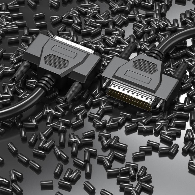 High Flexibility DB44 Male To Female/Male Connectors Cable, Shielded Serial Port Cord 26AWG Data Cable