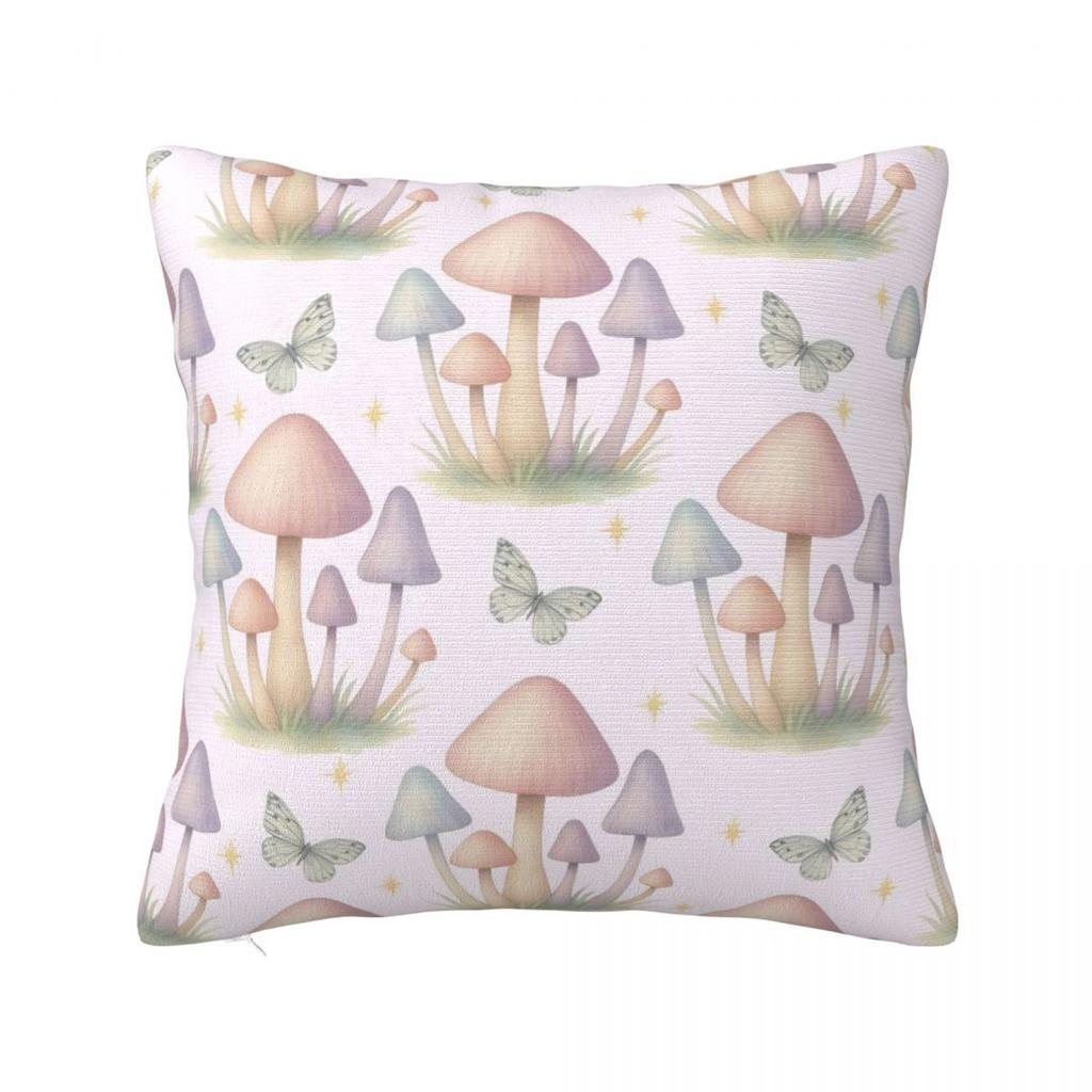 Psychedelic Mushroom Frogs Pillowcase Polyester Cushion Cover Gift Throw Pillow Case Cover Chair Zippered 45X45cm