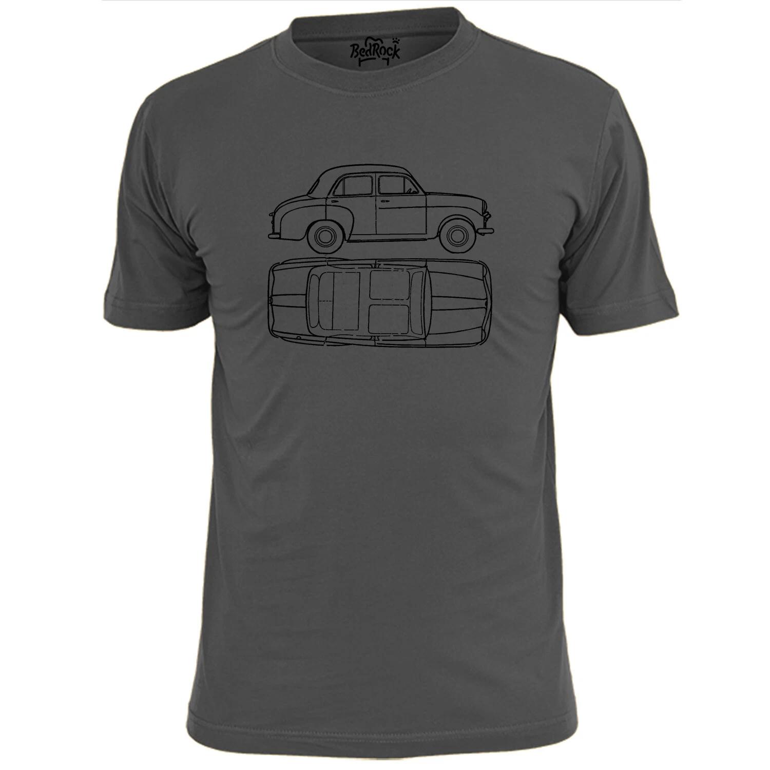 Mens Standard 10 Vintage Car Blueprint T shirt Retro 3XL